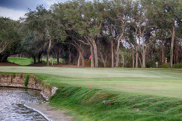 Golf Course fairway with water feature in Rockport, Texas